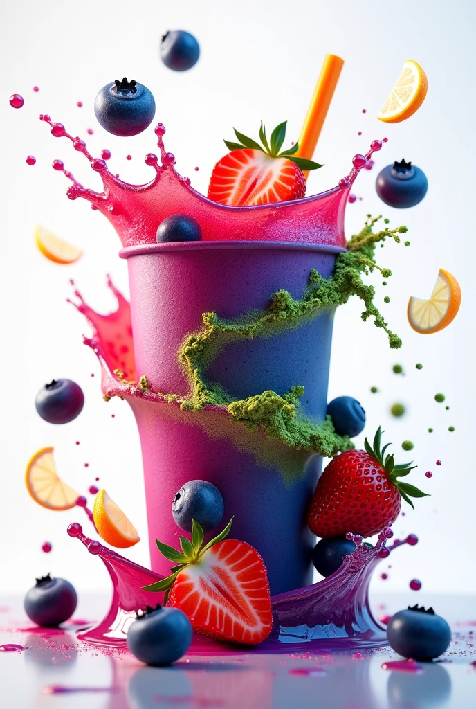 splash smoothie blue berry macha stawberry orange no cup