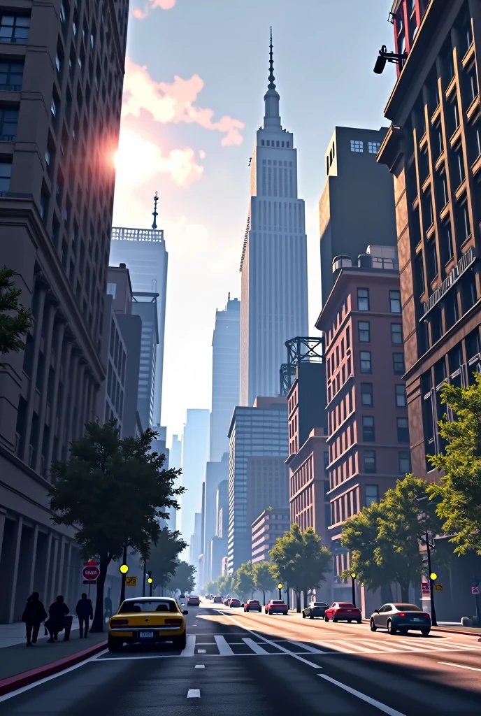 GTAV loading screen 2D graphics, wide angle, cinematic composition, in front of a city, shader, bright cinematic lighting, soft contrast, GTA5 loading screen, gta art, 4k wallpaper, 4k wallpaper, 4k hq wallpaper, gta loading screen graphics, fan art, Rockstar games art