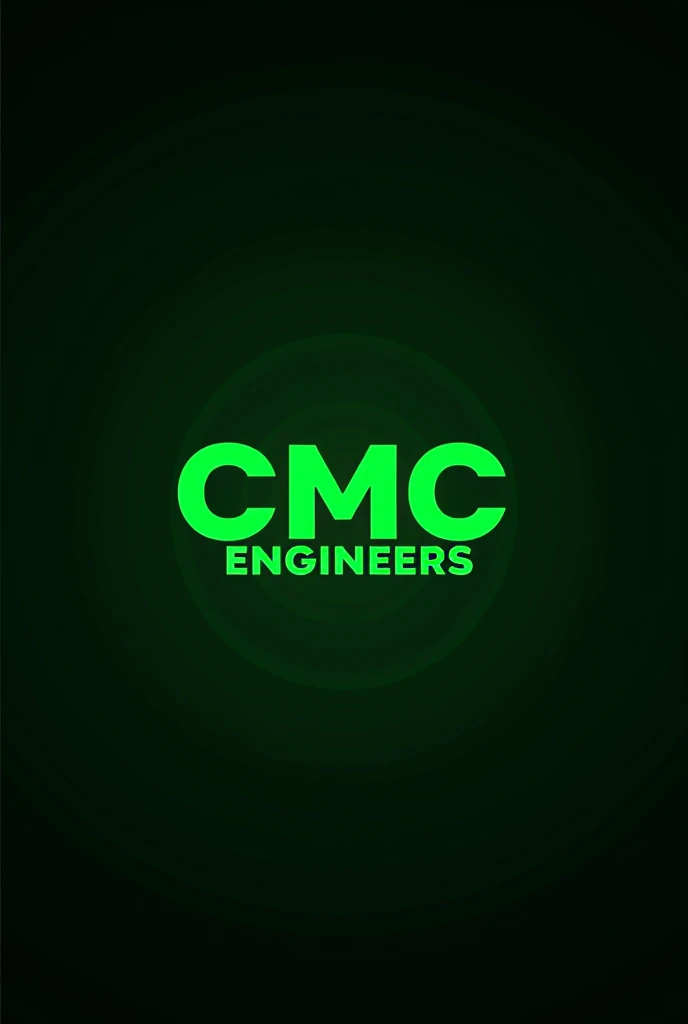 Logo written as "CMC Engineers" with dark background, bright green letters