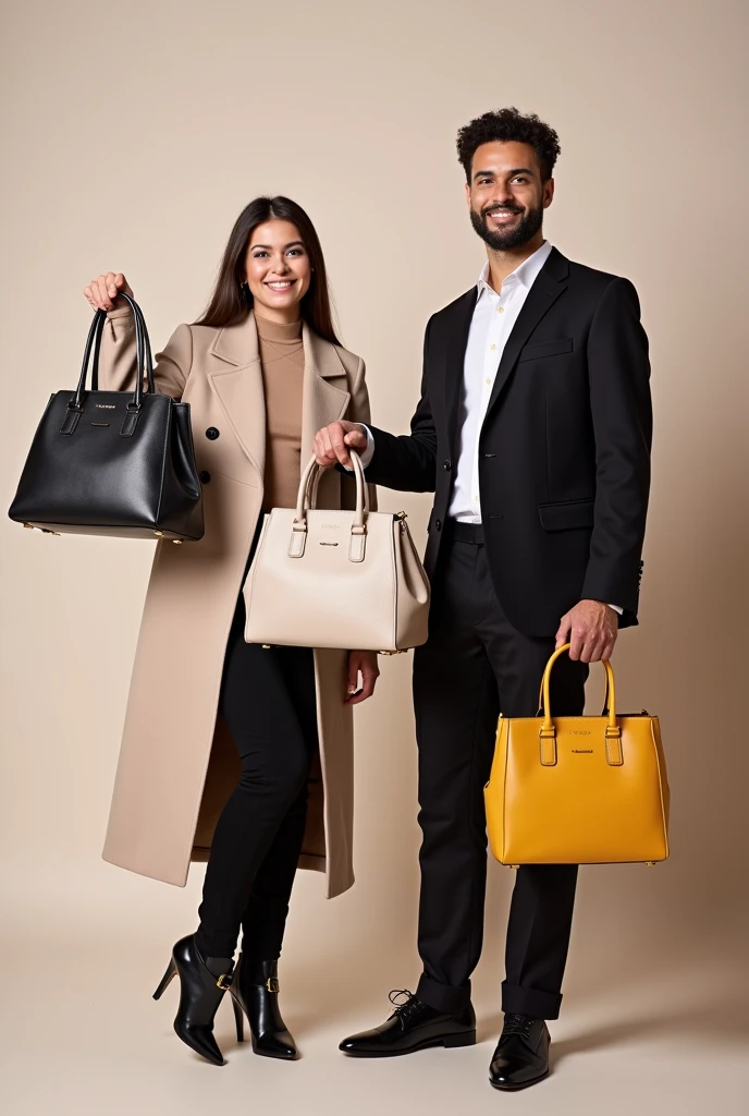 image of woman and man using handbags to show and emphasize bag sale for store website 600x600


