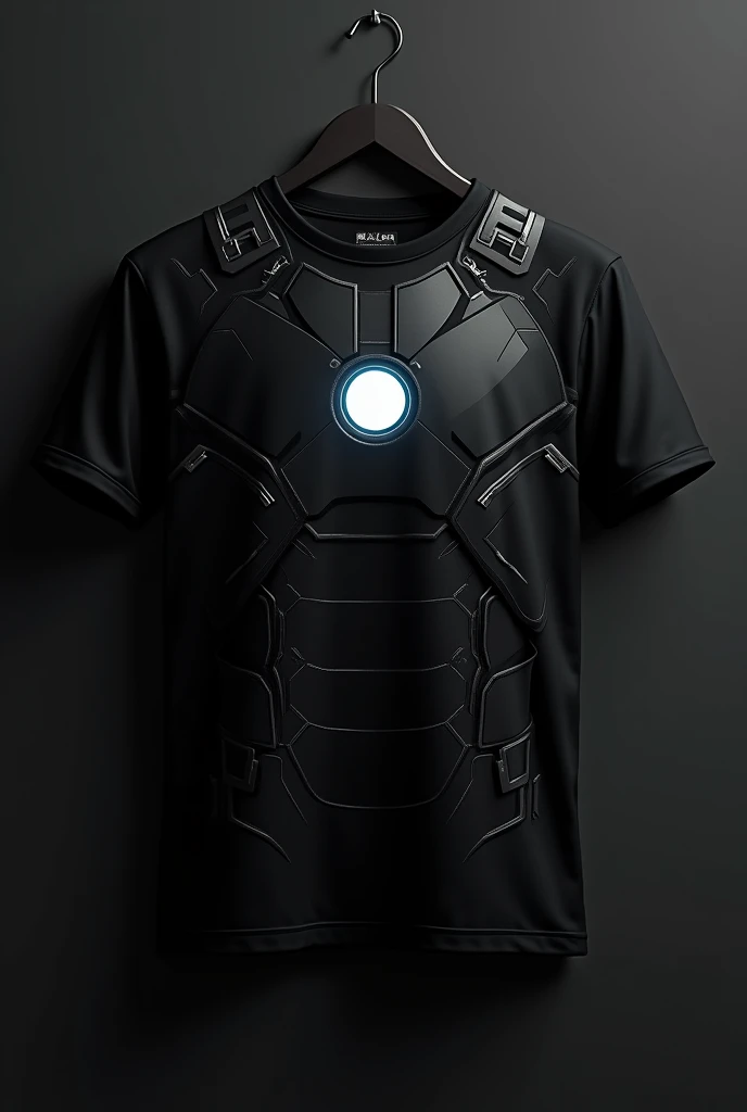 Make a black T-shirt ironman version.