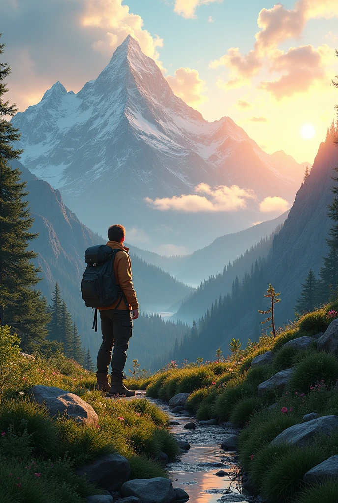 Nature Mountain trekking , sunrise or sunsets