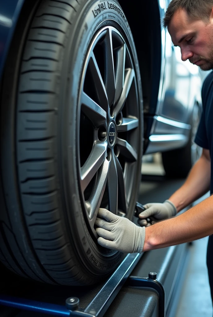 Photo of how to calibrate a tire