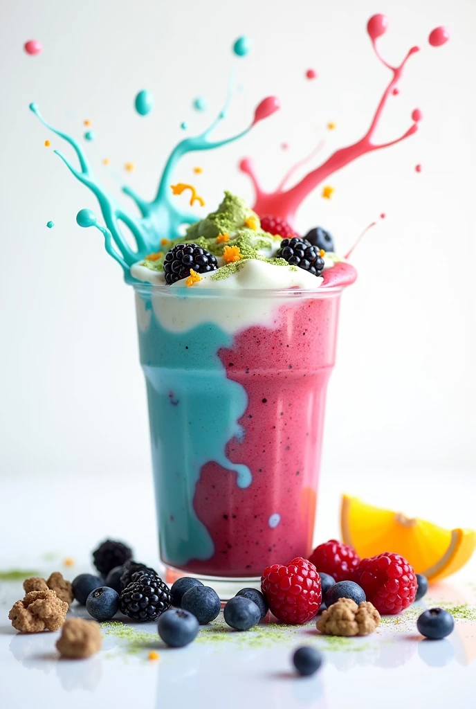 splash smoothie white blue berry macha stawberry orange no glass nocup