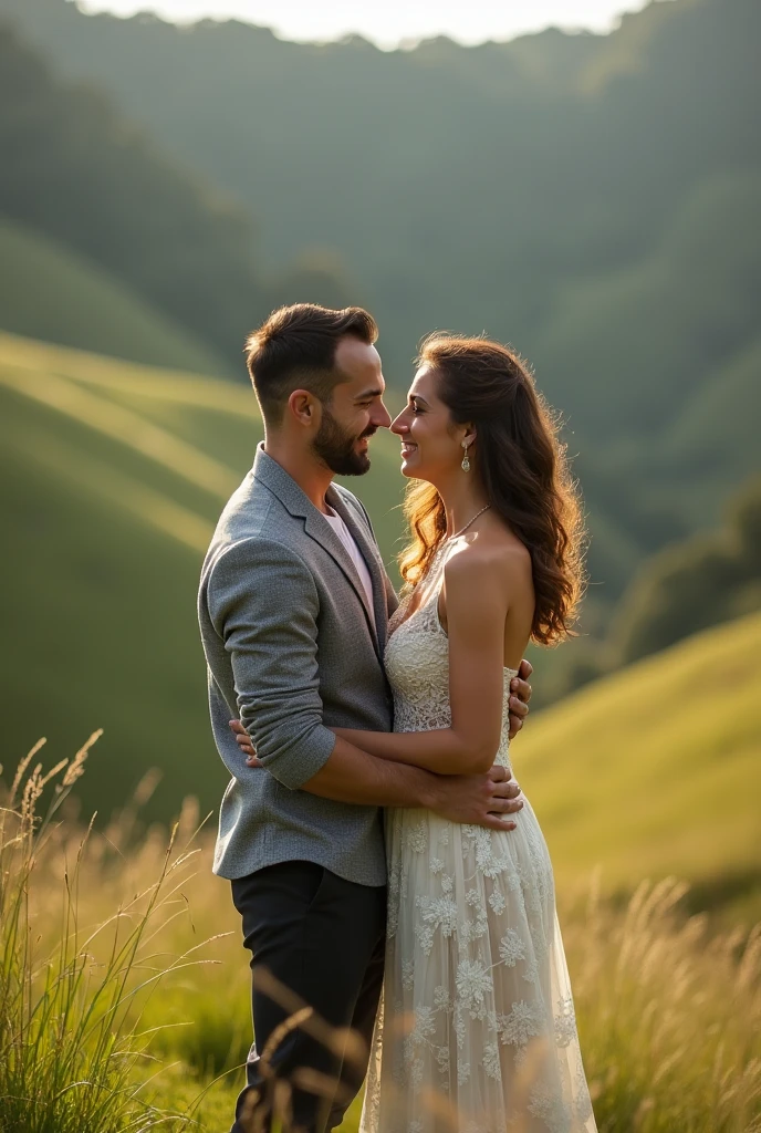 couple in love in campos do jordão brazil 18k realistic outdoors romantic photoshoot