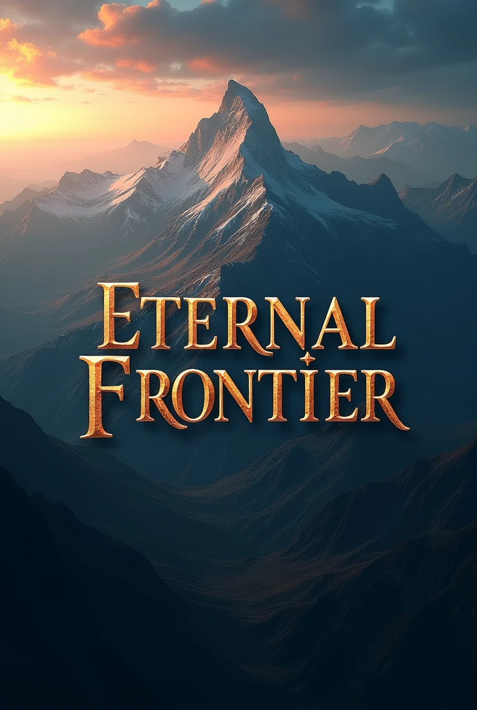 Create a logo in png with the name "eternal frontier" that is beautiful
