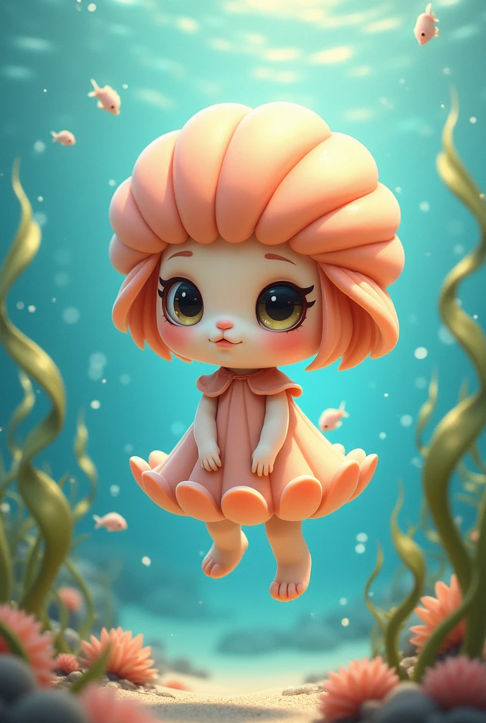Cute scallop girl character
