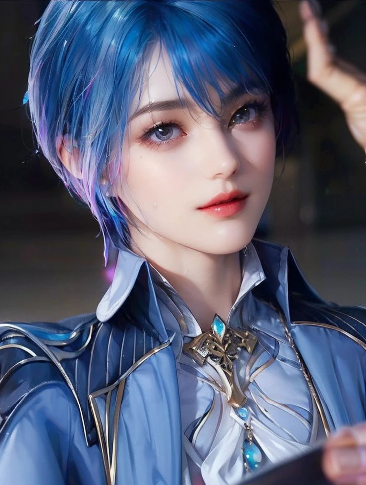 143
(20 year old woman), (surreal), (High level image quality), ((beautiful hairstyle 46)), ((short hair:1.46)), (breasted:1.1), (lipsticks)