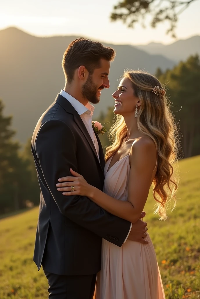 beautiful couple in love in campos do jordão brazil 18k realistic outdoors romantic photo shoot