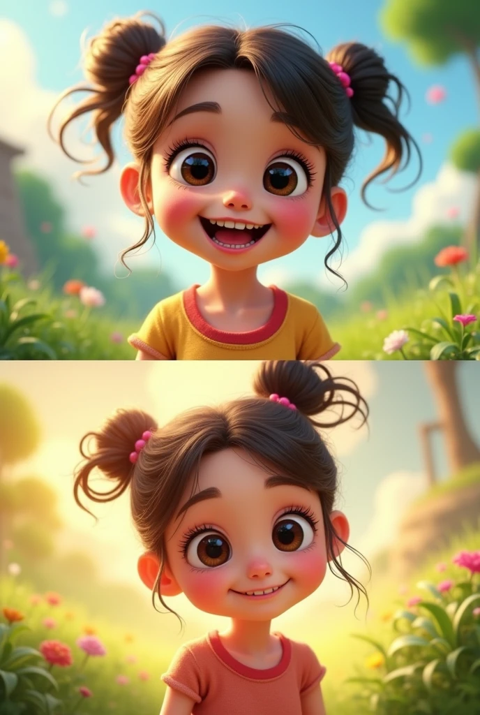 Animated ??? girl two seperate images with identical features
