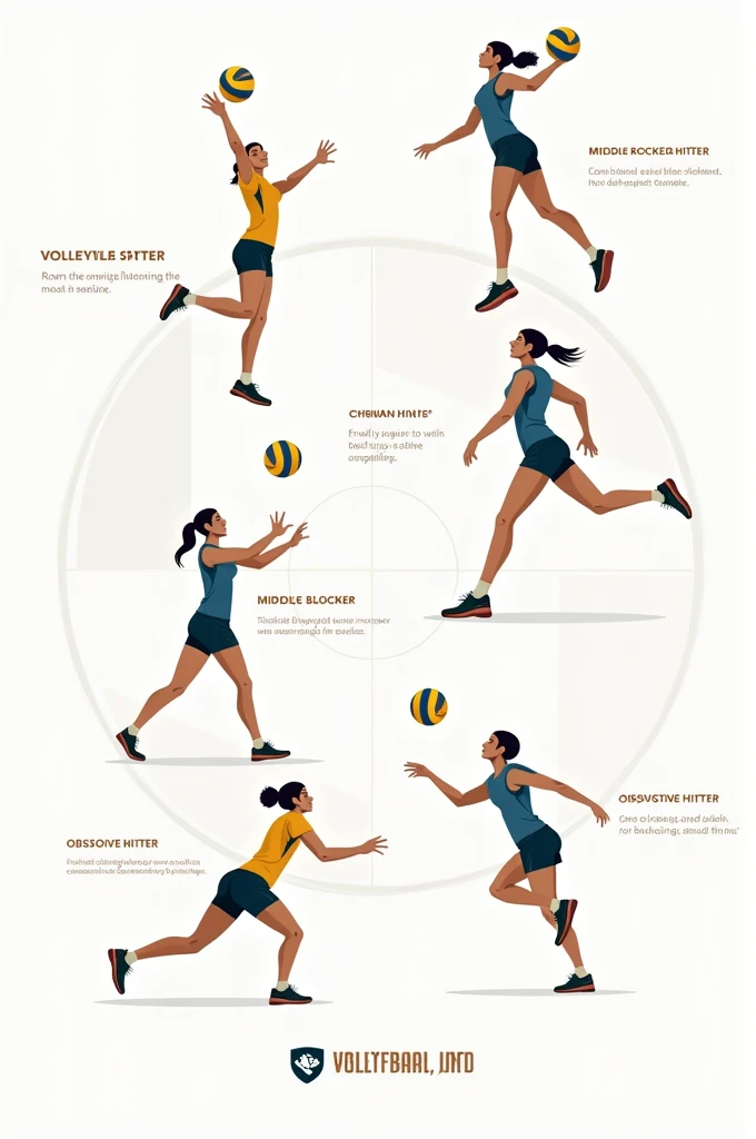 Volleyball player positions with their specifications