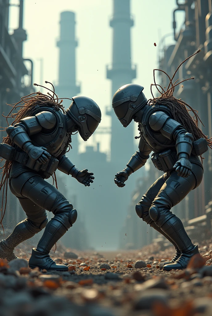 A picture of a bad harness and a good harness fighting in front of a yazaki factory