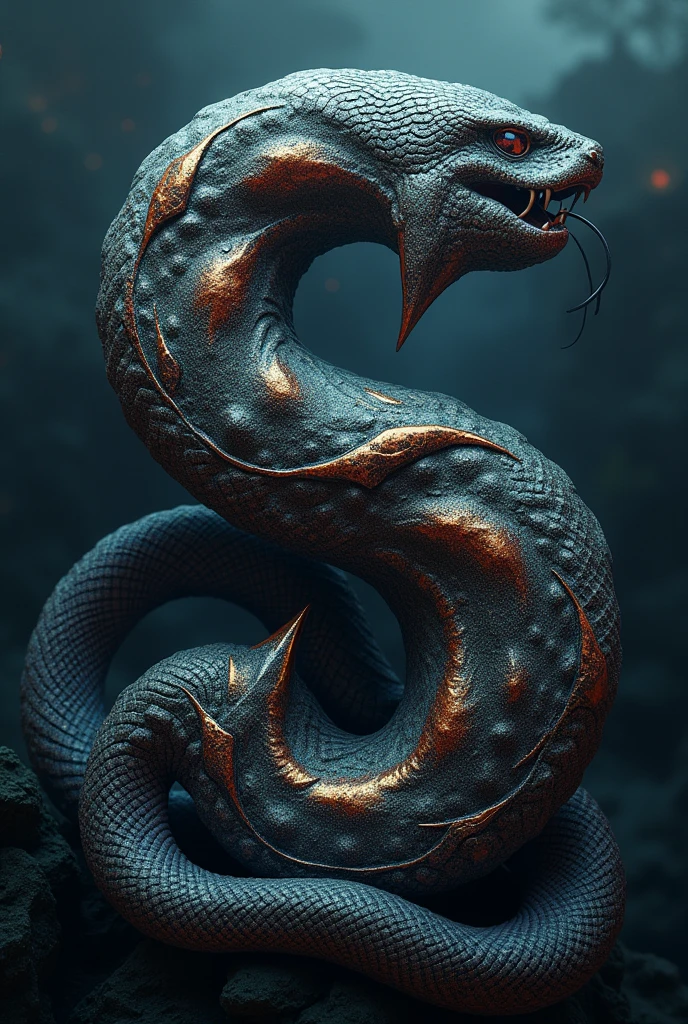 Draw me my name "METUSH" with viper behind