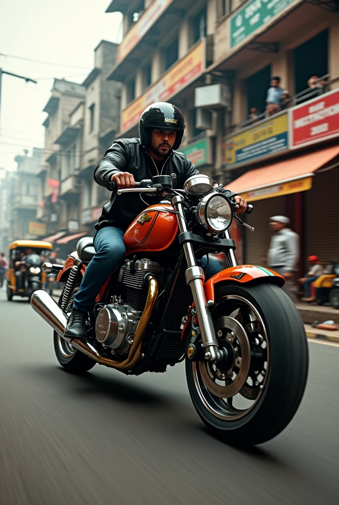 Rx 100 on indian roads fully modified