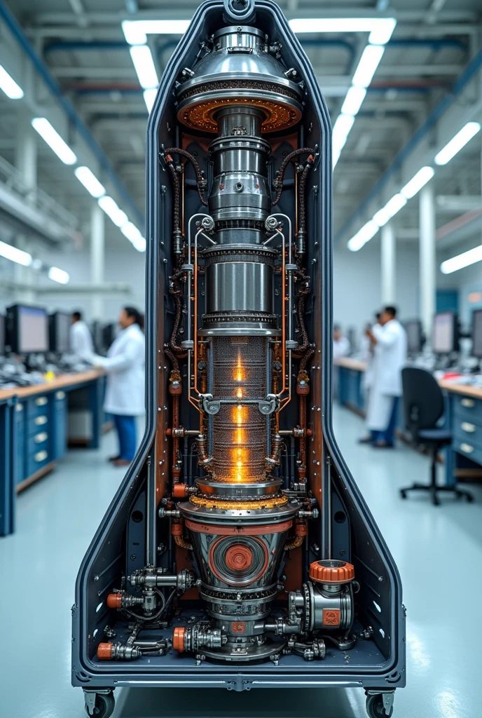 An image of internal machine rocket engine in Indian laboratory