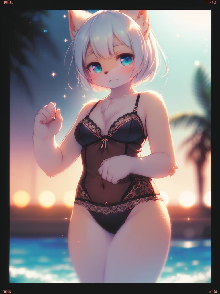 (Sumilux f1.4 36mm , Polaroid , low Latitude old color negative film , cross process , (bokeh), Long exposure , blur , flare, chromatic aberration , (soft focus), (Shallow focus) , soft glow , Maximum aperture, low Key , Transparent depiction , Tyndall) , Virgin-killing lingerie