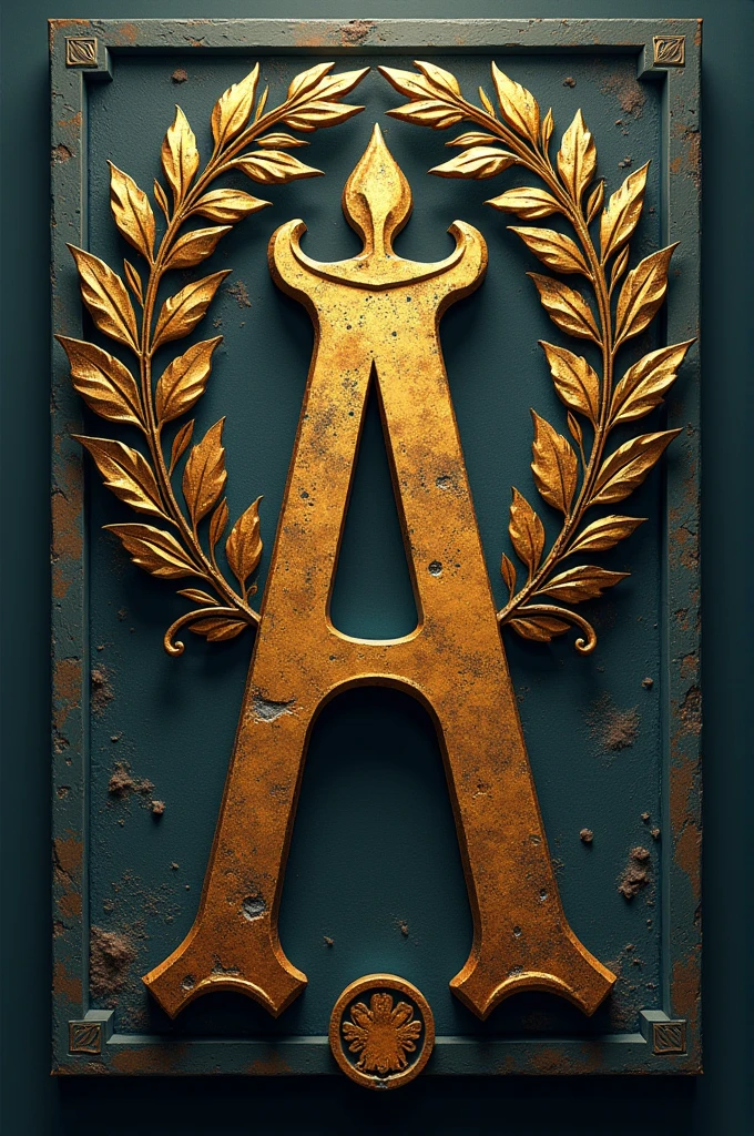 Design the letter A in the theme of Greek and Roman gods, without the pillars or the leaves of Lorraine.