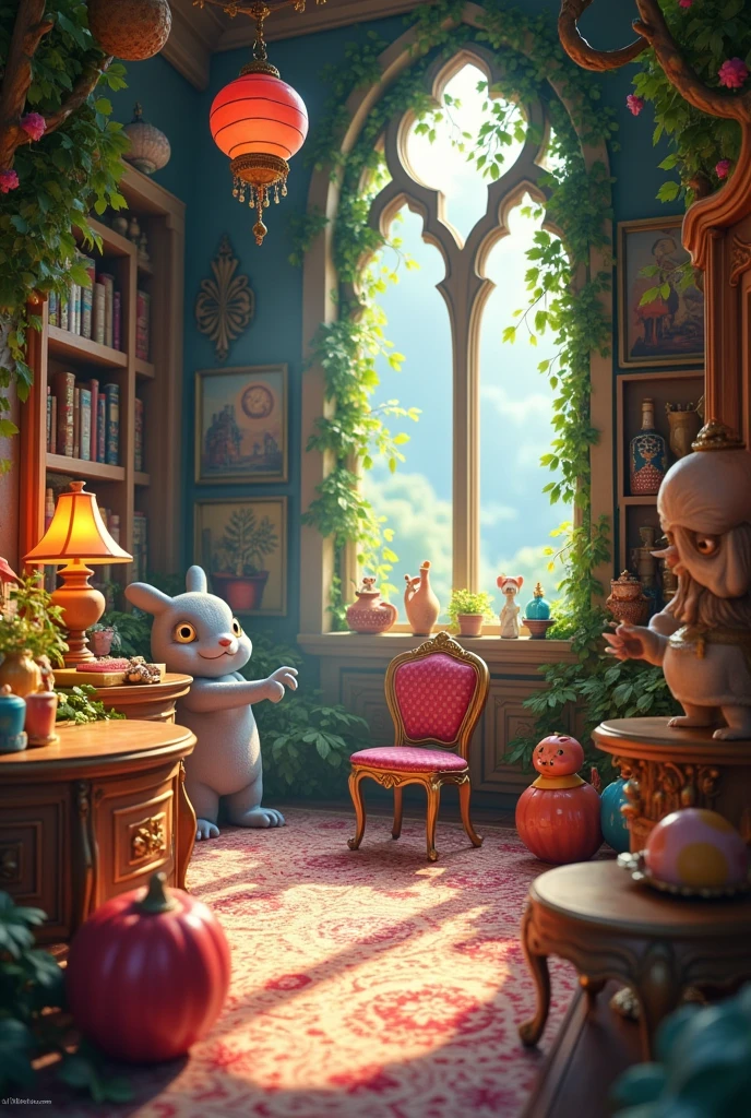 Animated image inside the house