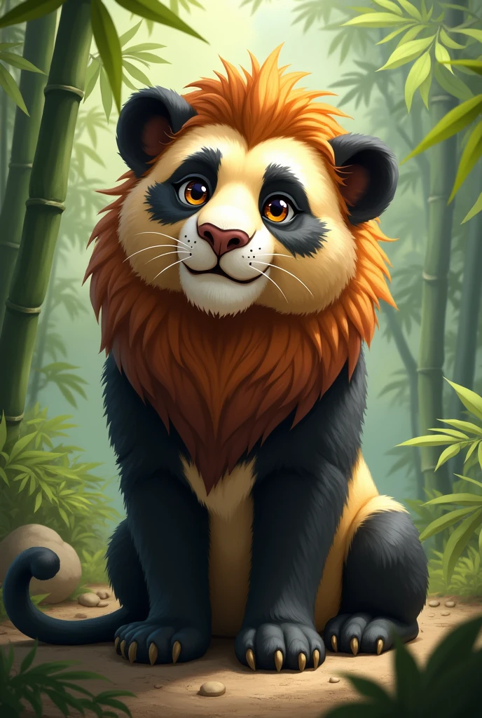 Lion mix panda coloer