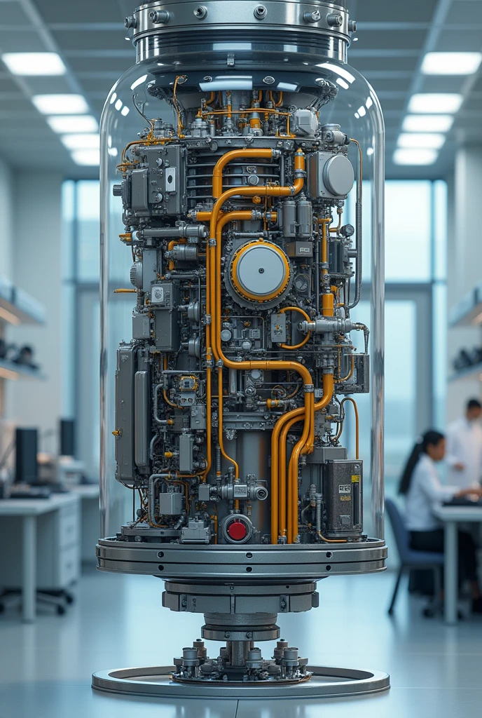 An image of internal machine satellite engine in Indian laboratory 