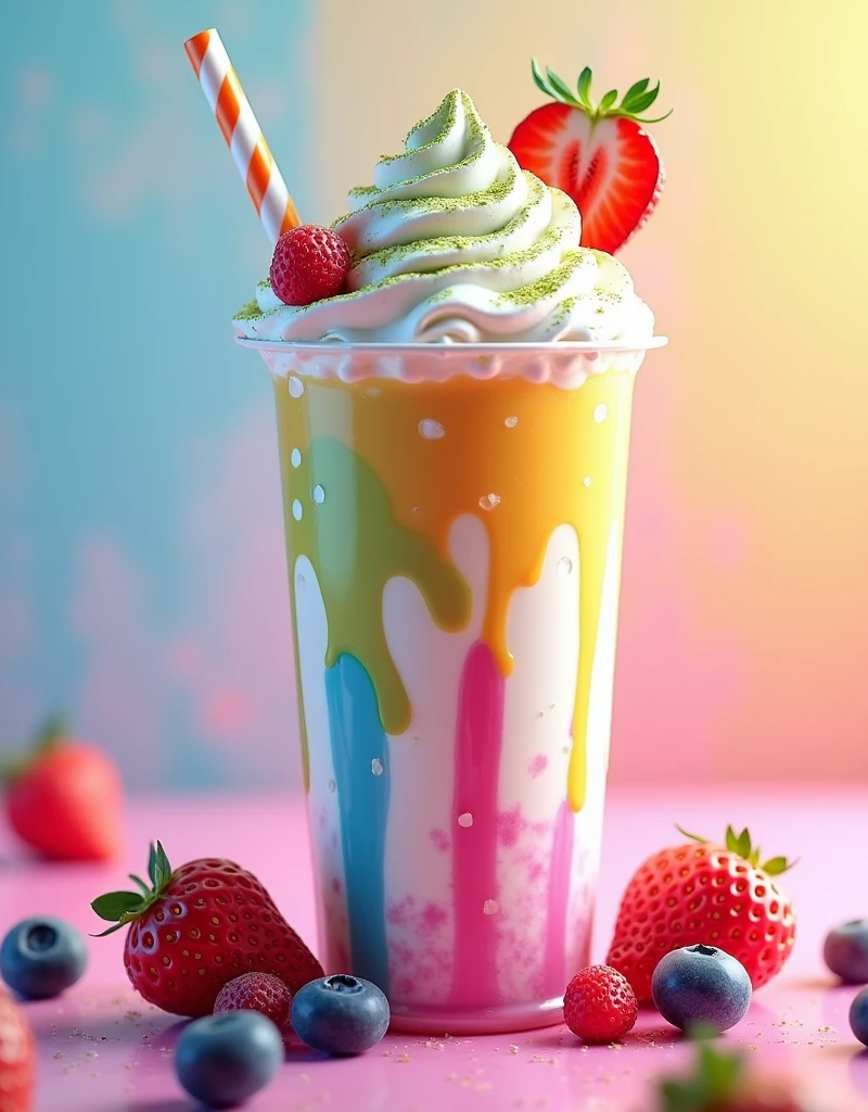 splash milkshake
white blue berry macha stawberry orange 
