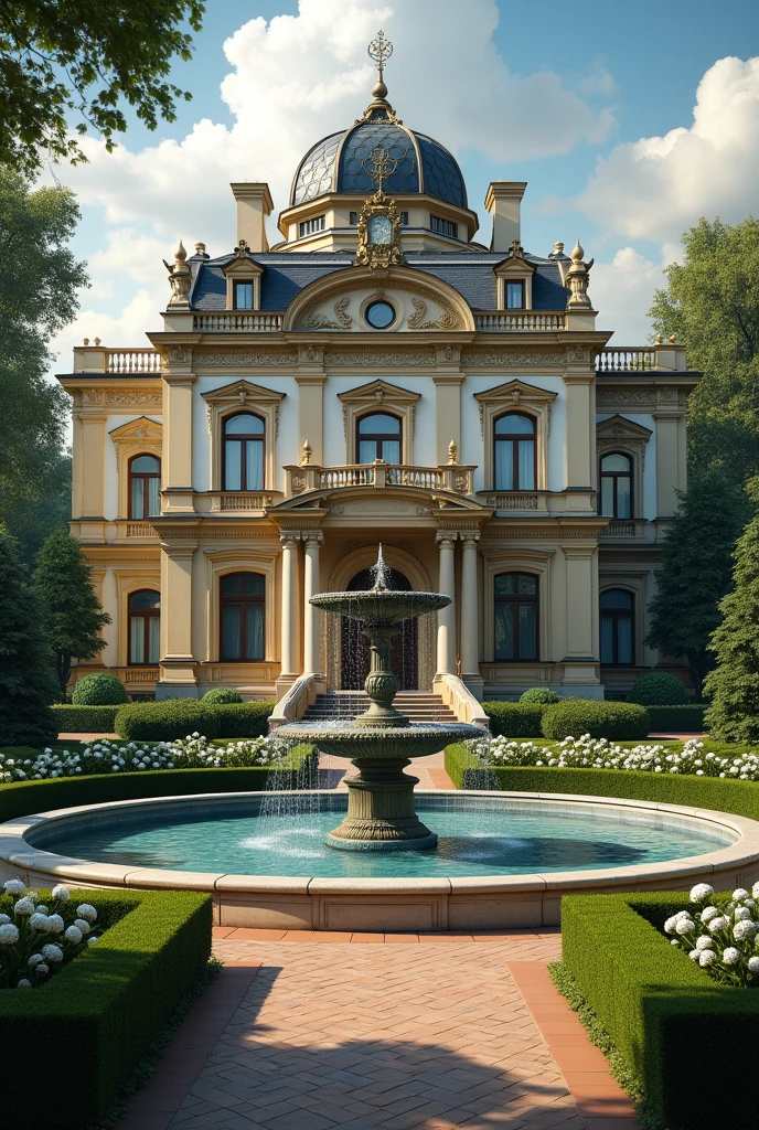 Luxury House,year 1940,1940,ussr, Fountain,2 floors,privileged