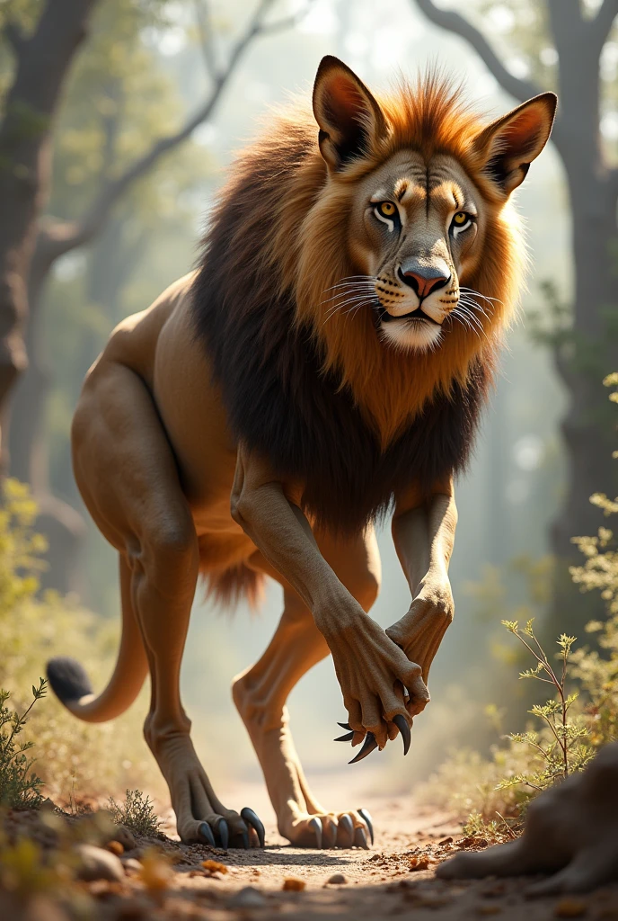 Kangaroo mix lion