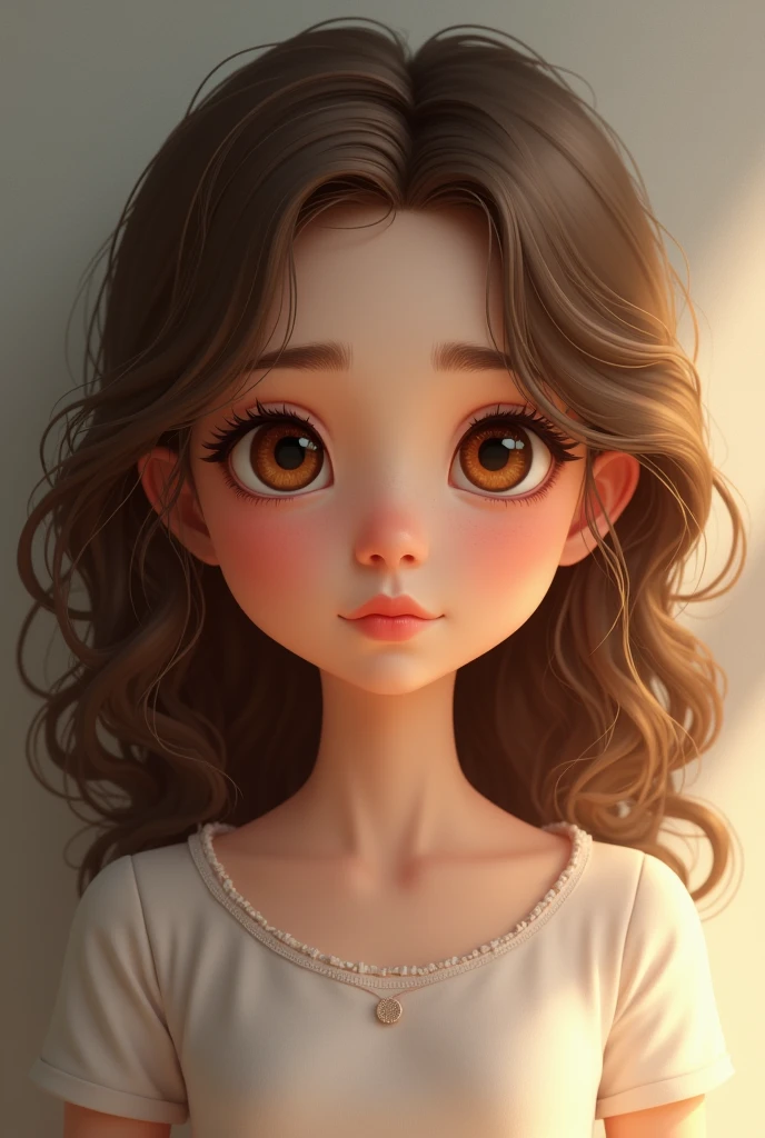 11 year old girl with brown eyes and brown hair wearing dark green sweater