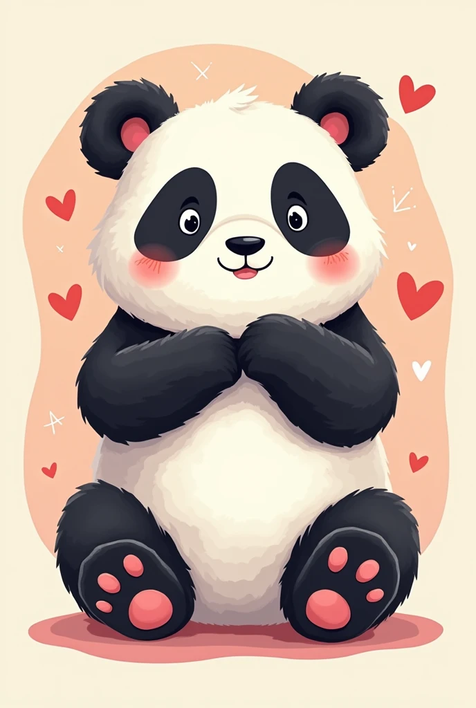 Create me  t-shirt with a cute panda 