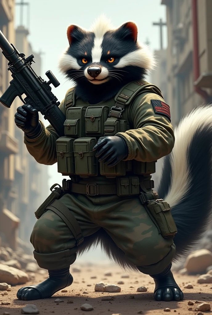 ferret in a military uniform, ferret warrior, a ferret as superman, furry ferret, ready for combat, giant ferret, weasel - f , fashion magazine, smooth, sharp focus, 8 k,