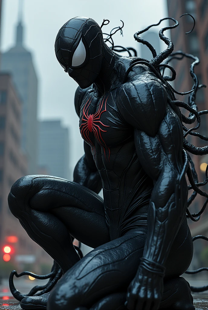 Spider-Man in venom dress black