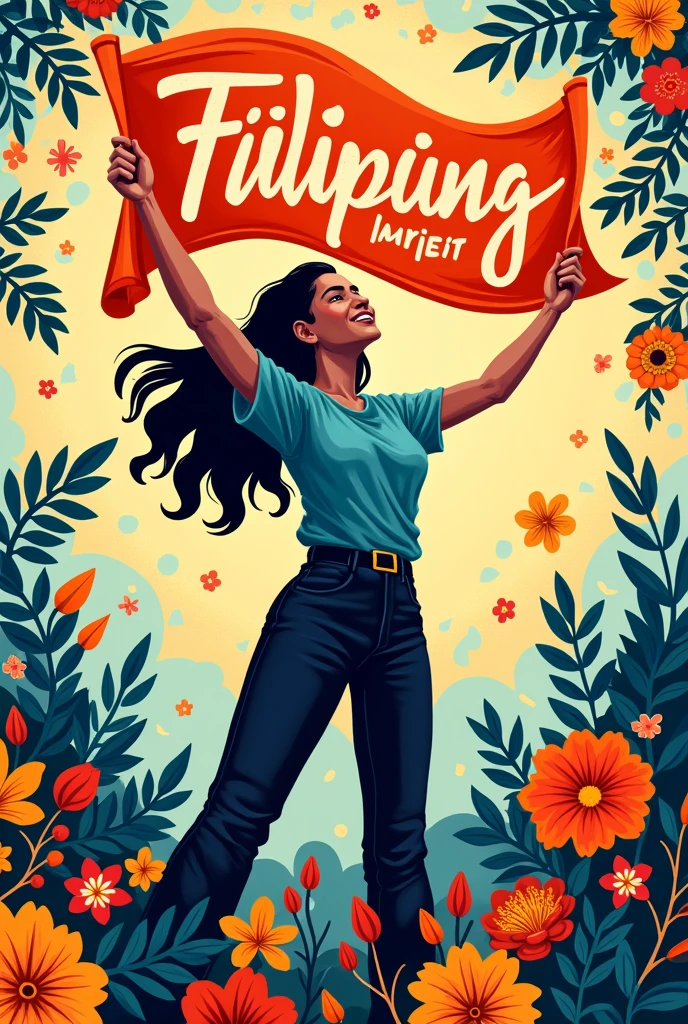 Create a poster themed: wikang mapagpalaya in a colorful and easy to draw way