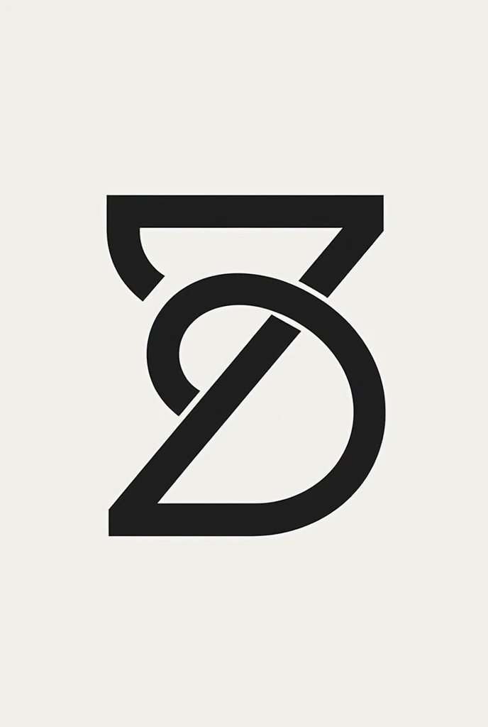 Logo, composed of black and white, composed of letters z and s,