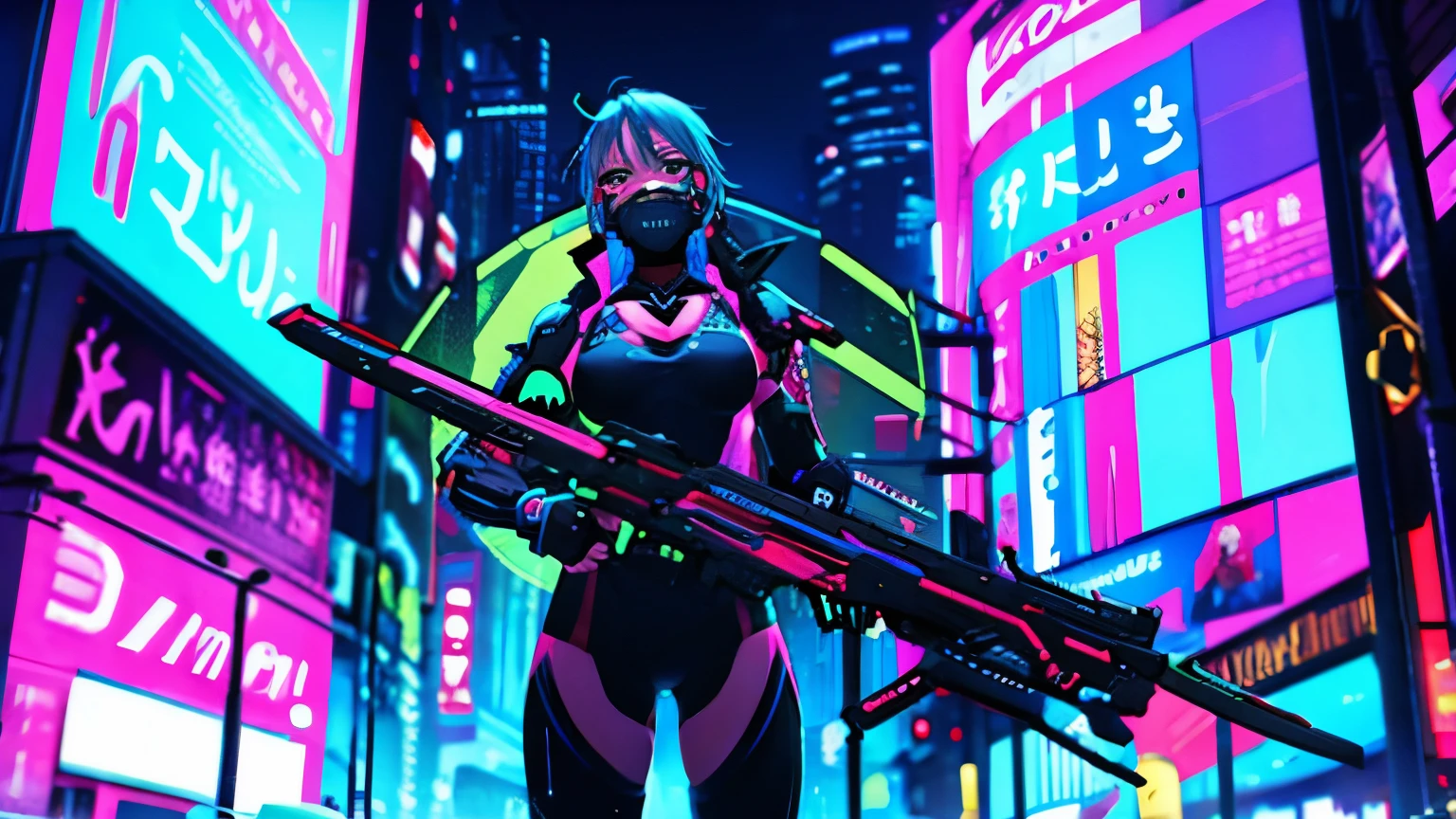 Cyberpunk Neon With Sword