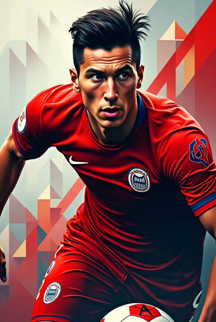 Make me Robert Lewandowski in a work of cubism 