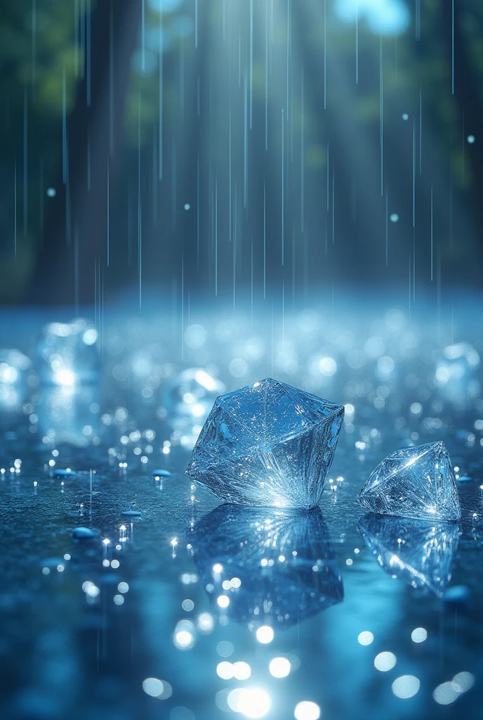 rain, diamond, glass