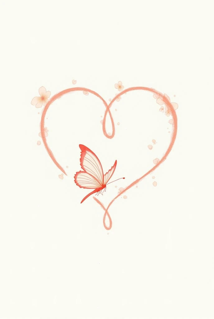 Start with the Heart:

Draw half a heart, starting from the left side.
Make the upper curve of the heart, descending to the bottom point.
Draw the Butterfly:

To the right of the heart, draw half of a butterfly.
Start with the body of the butterfly in the center and draw half of the wings extending outwards., giving a shape that complements the curve of the heart.
Combine the Halves:

Make sure the edges of the heart and butterfly meet smoothly., creating a natural transition between the two elements.
Add details:

If you want, add details to the heart, such as shading or simple patterns.
For the butterfly, draw some lines and patterns on the wings to make it more interesting.