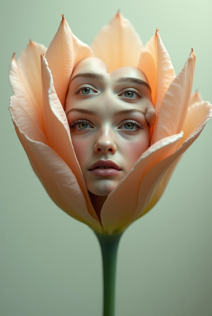 5 people's faces as single flower Petals (no obstruction)
