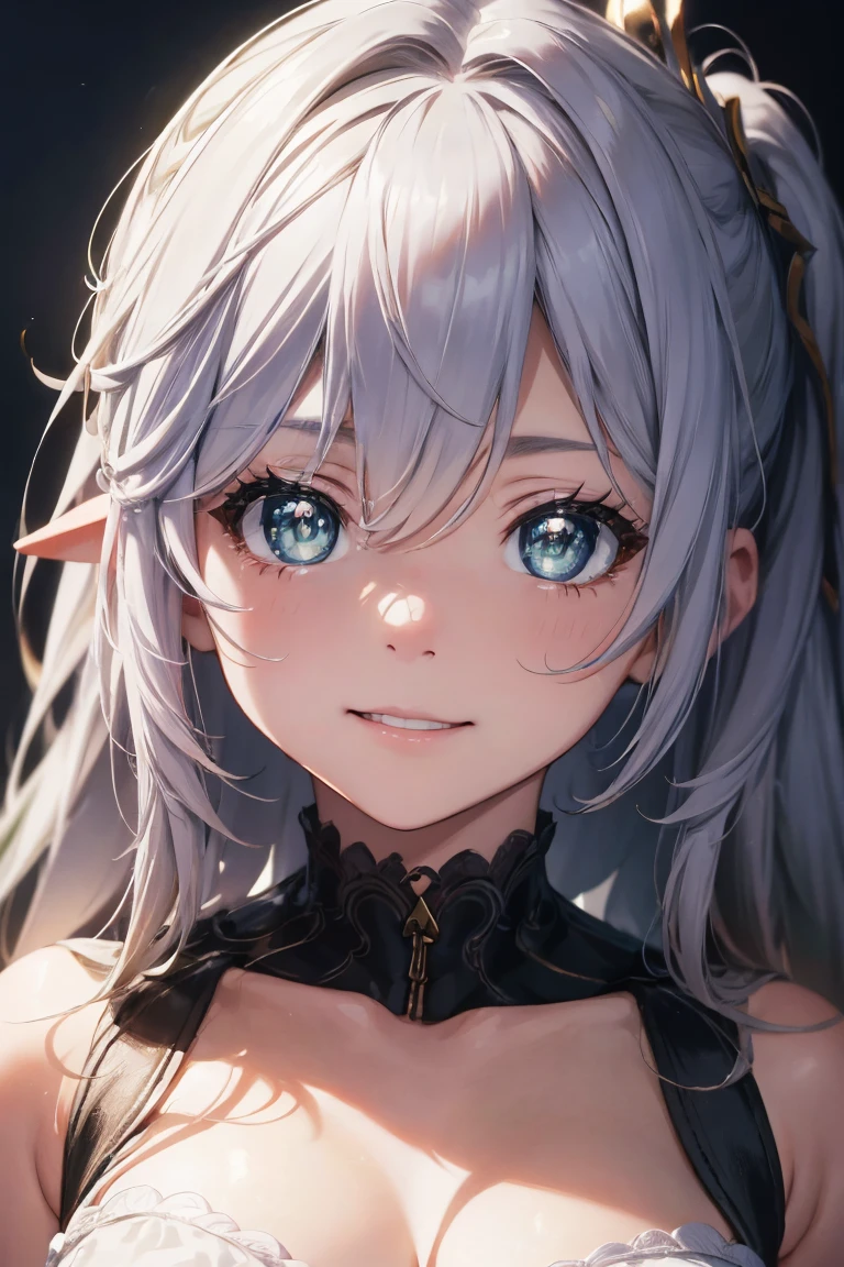 face close up, detailed digital anime art, Anime with small details., Best Quality, masterpiece, ultra detailed, beautiful, High resolution, original,Ultra-realistic 8k CG, perfect work of art, beautiful face, Facial Cleansing, fur, Hyper realistic, ultra detailed, A detailed eye, dramatic lighting, (realist) realist, full hd, Best Quality, Best Quality, beautiful lighting, (Extremely detailed CG unit 8k wallpaper), High details, sharp focus, The art of dramatic and photorealistic painting., sexy clothes, lustful smile, lust, Tight clothing, pretty eyes,