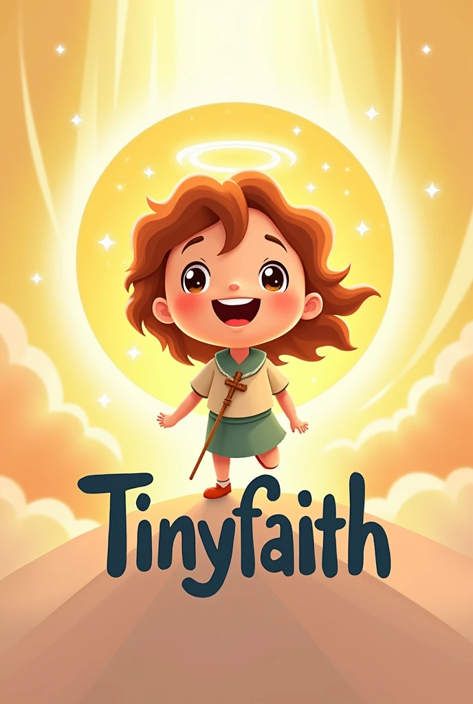 /imagine logo design pour une chaîne de dessin animé chrétien nommé TinyFaith