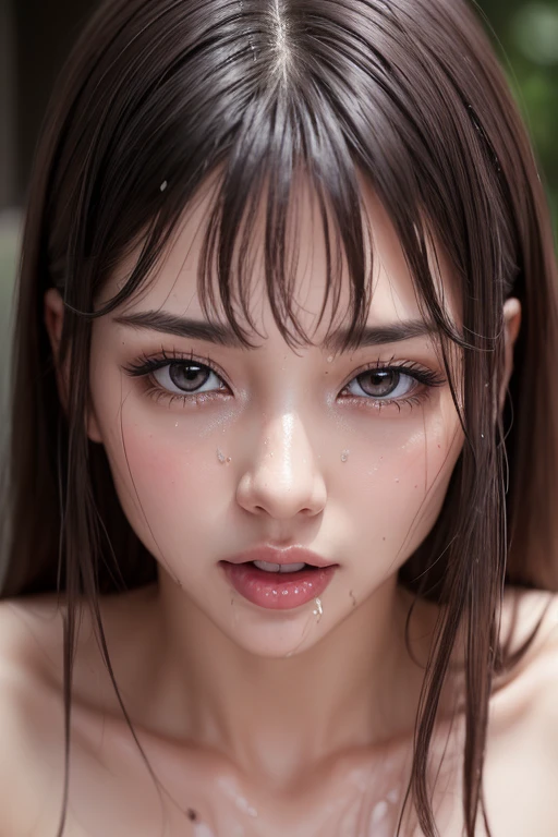 beautiful detailed wet woman, high resolution, photorealistic, extremely detailed wet drooling sexy thick lower lip and tongue, professional photoshoot, delicate realistic features, luxury makeup, realistic skin, sexually blushing in embarrassment, white transparent sexually under ware, sexually aroused, having orgasm,
