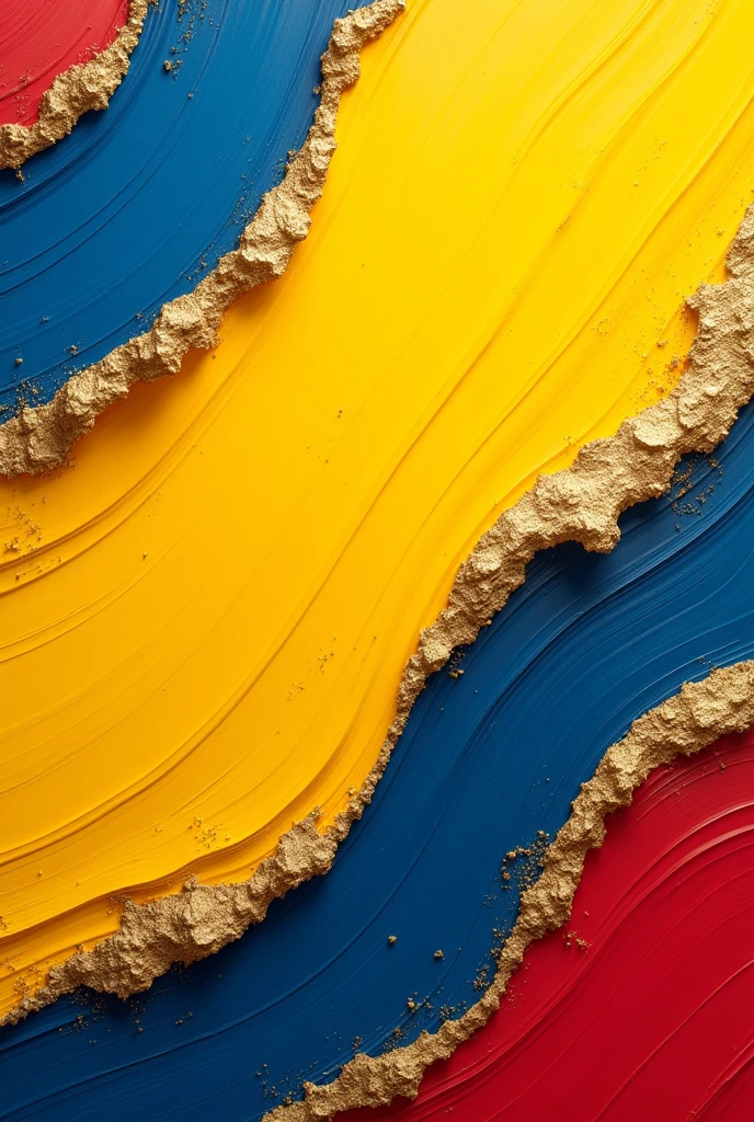 create a background with yellow, blue and red colors that highlight the yellow color and with gold edges