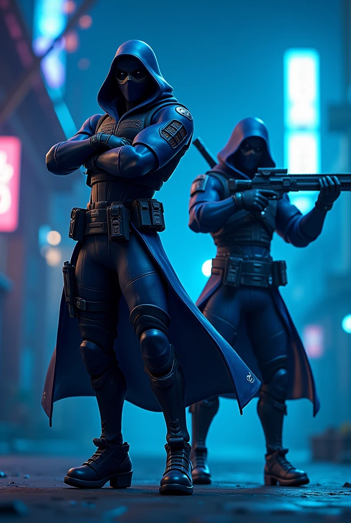 Fortnite pack, shadow merc, shinobi, skin blue