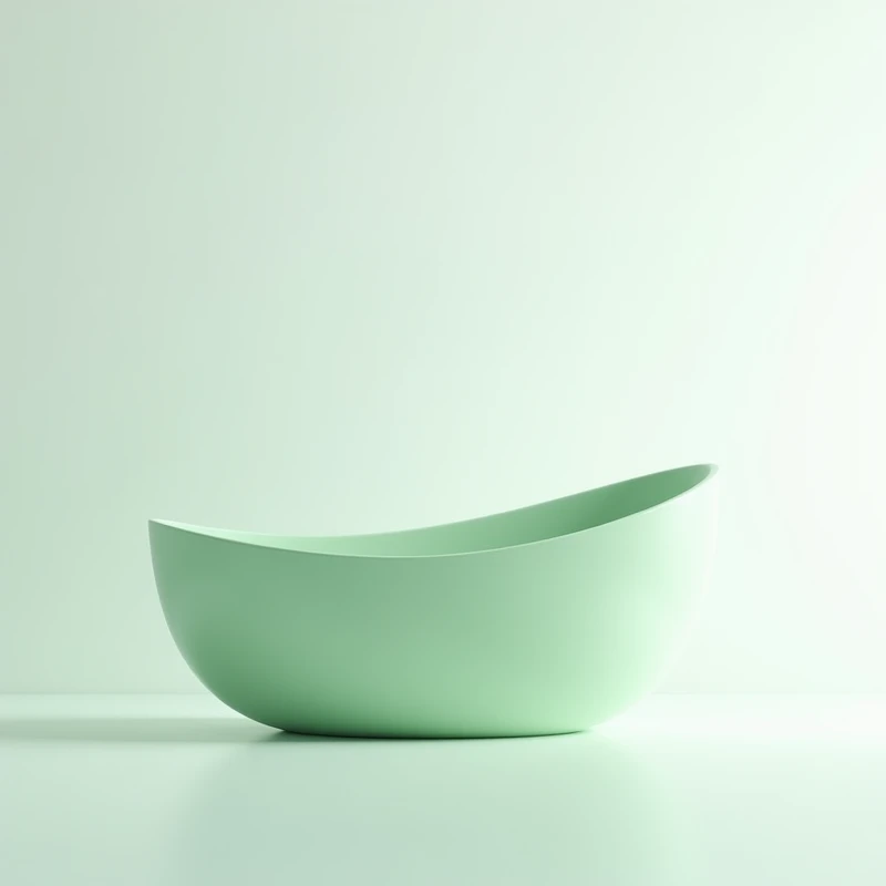  White background，The silky lines of the work part are light green，The lower part gradually turns light green，Then the bathtub