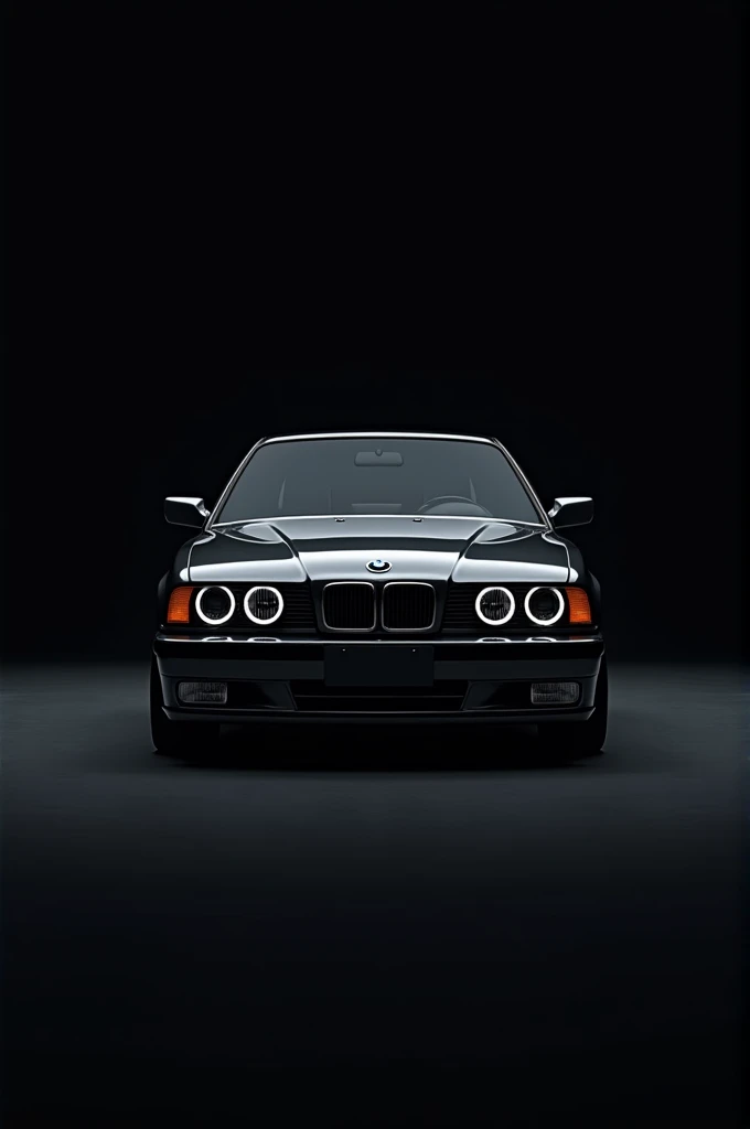 Logo rond fond noir avec une bmw e34 de face en fond.
Un contour autour du logo avec ecrit MoleculeTHC Modding