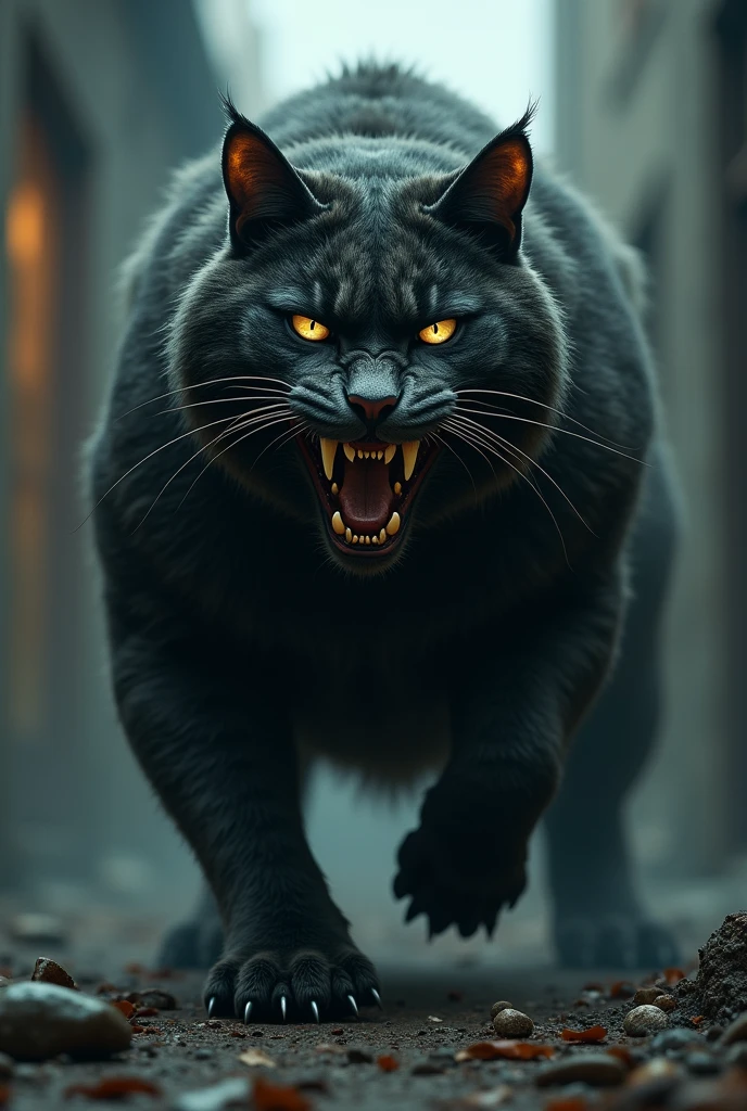 Scariest domineering cat