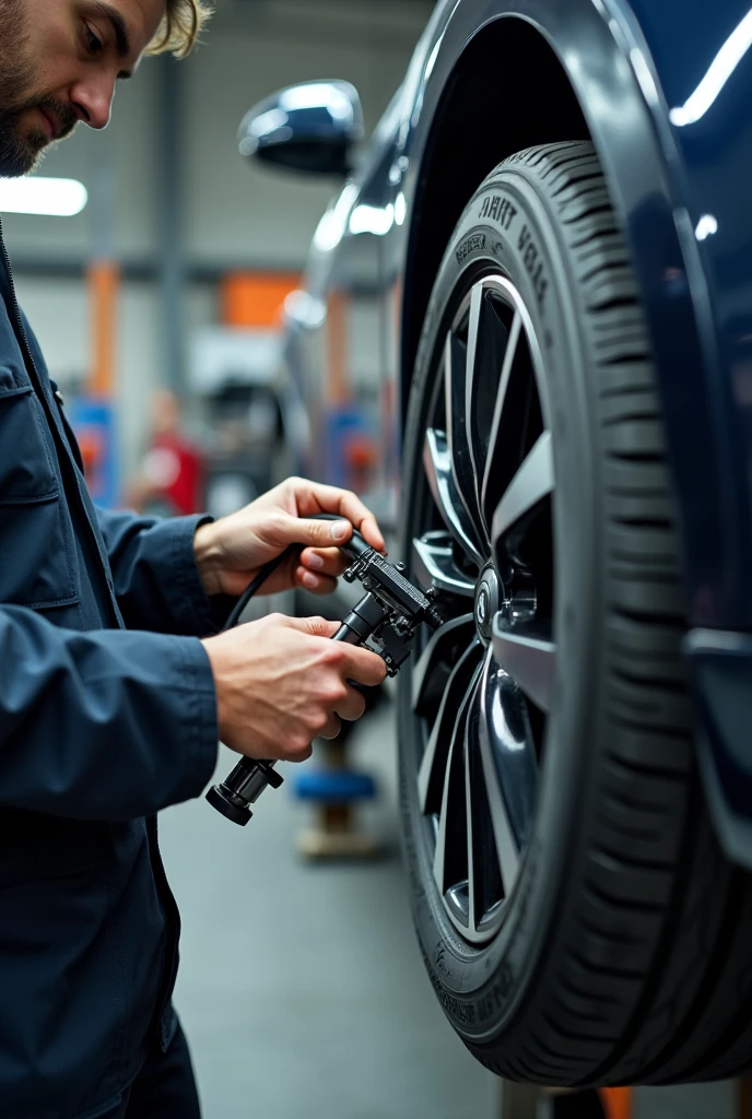 photo of a tire being calibrated