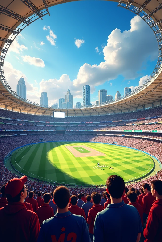 e CRICKET PREMIER LEAGUE name on the Indian cricket stadium