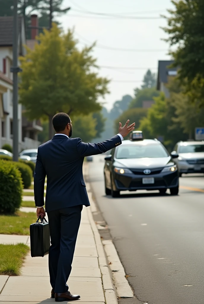 Pick up person, car, Uber, house, neighborhood 