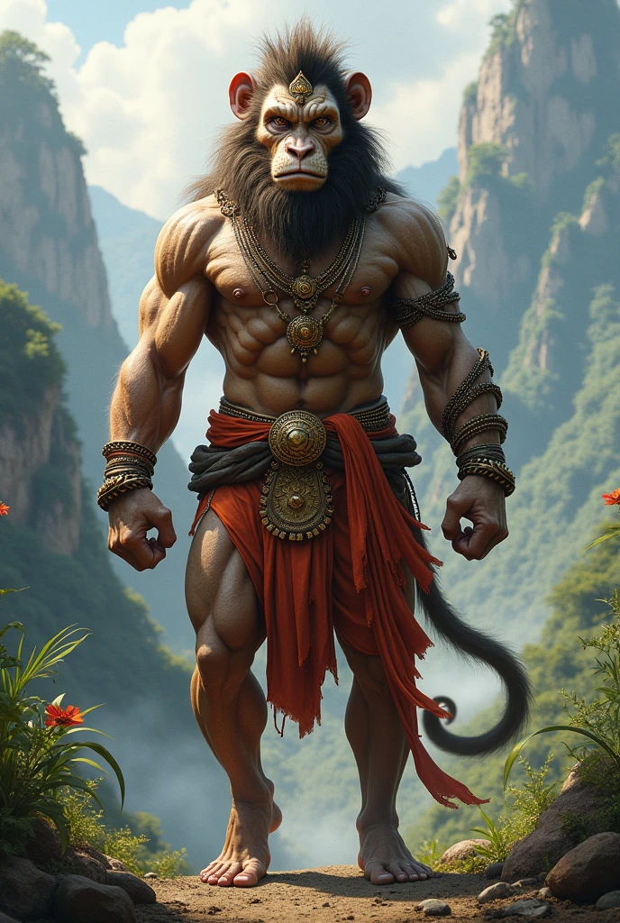 Realistic picture of Hinduism Hanuman
